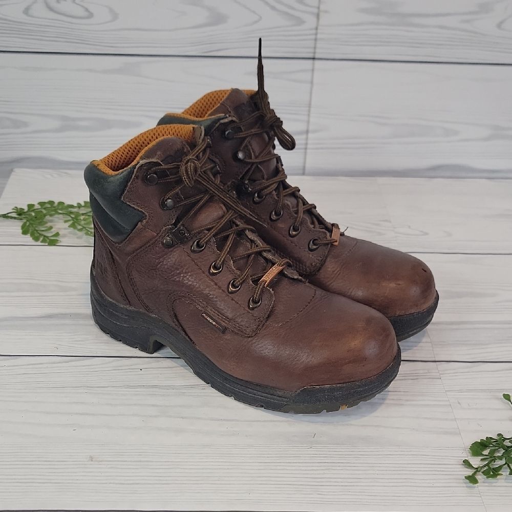 Timberland Titan 6" Work Boot Leather Brown Womens Size 9